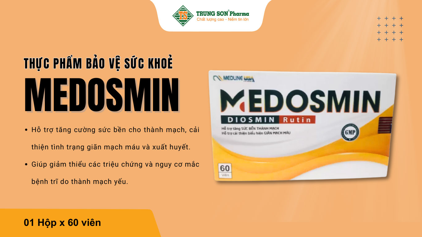 Medosmin hỗ trợ tăng sức bền thành mạch, hỗ trợ cải thiện giãn mạch máu