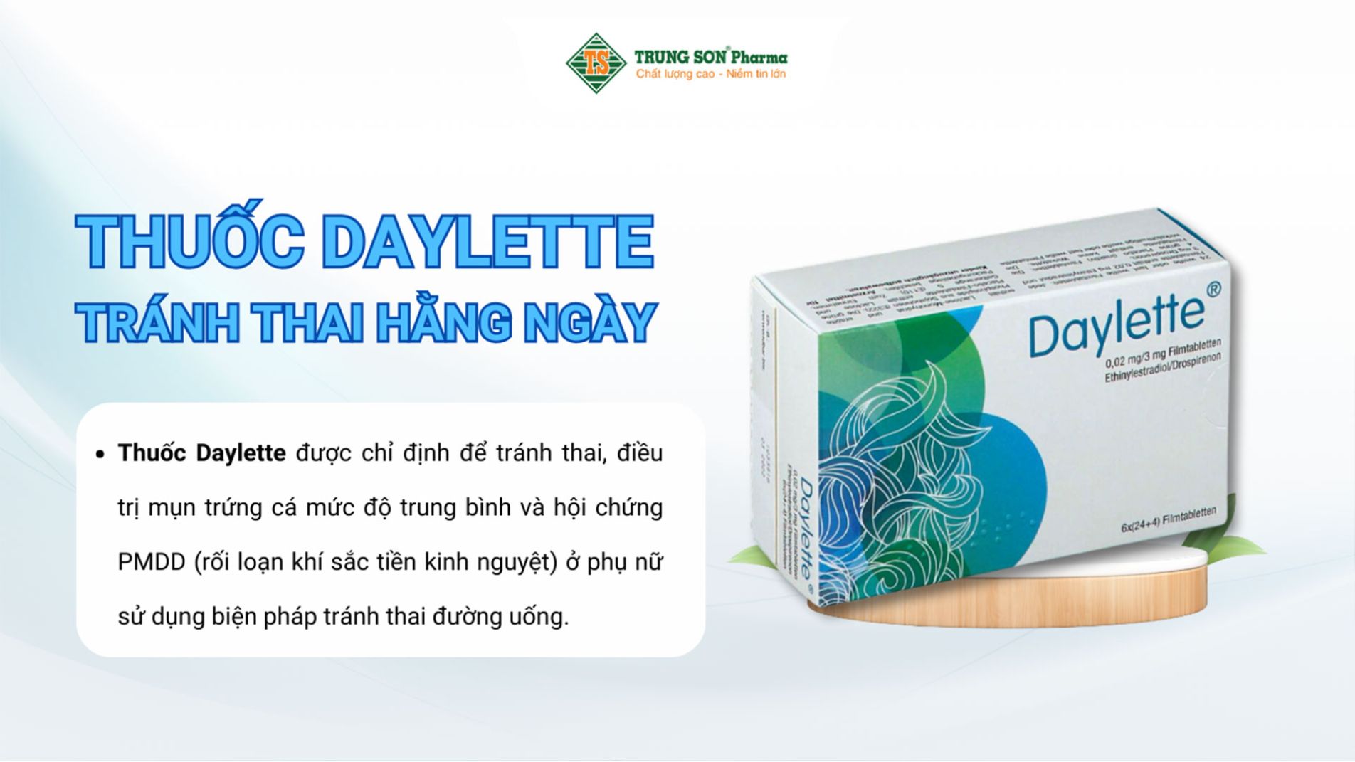 Thuốc Daylette tránh thai hằng ngày 