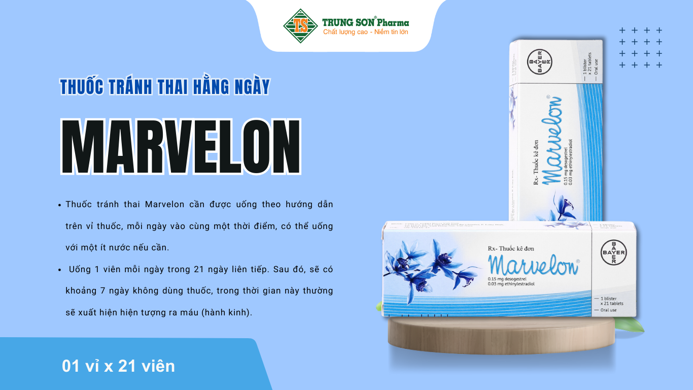 Thuốc tránh thai hằng ngày Marvelon