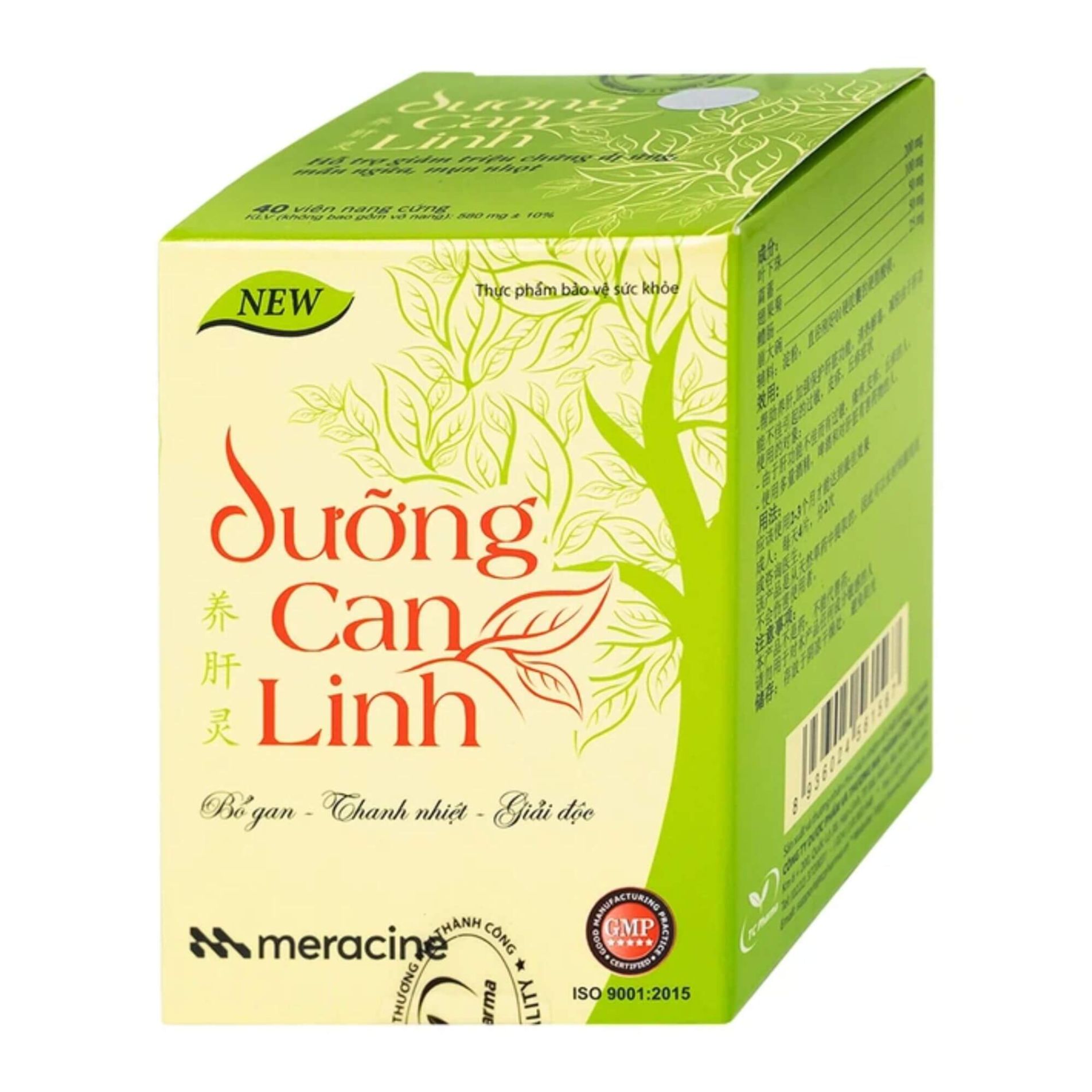 Viên uống Dưỡng Can Linh Meracine bổ gan, tăng cường bảo vệ gan