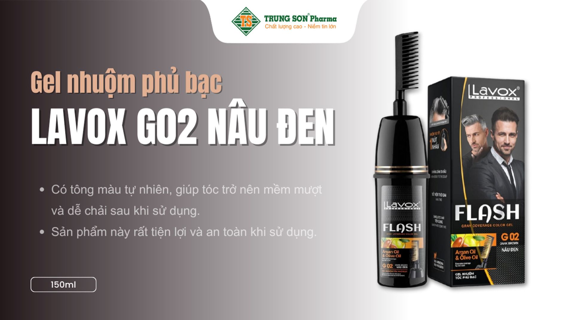 Gel Nhuộm Phủ Bạc Lavox G02 Nâu Đen