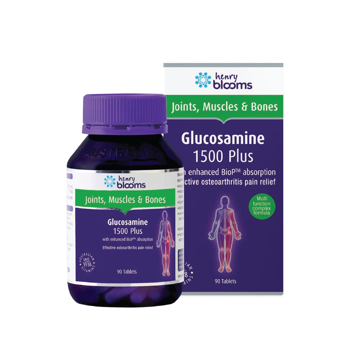 Hỗ trợ cơ xương khớp Glucosamin 1500 Plus Ch/30v H.Blooms