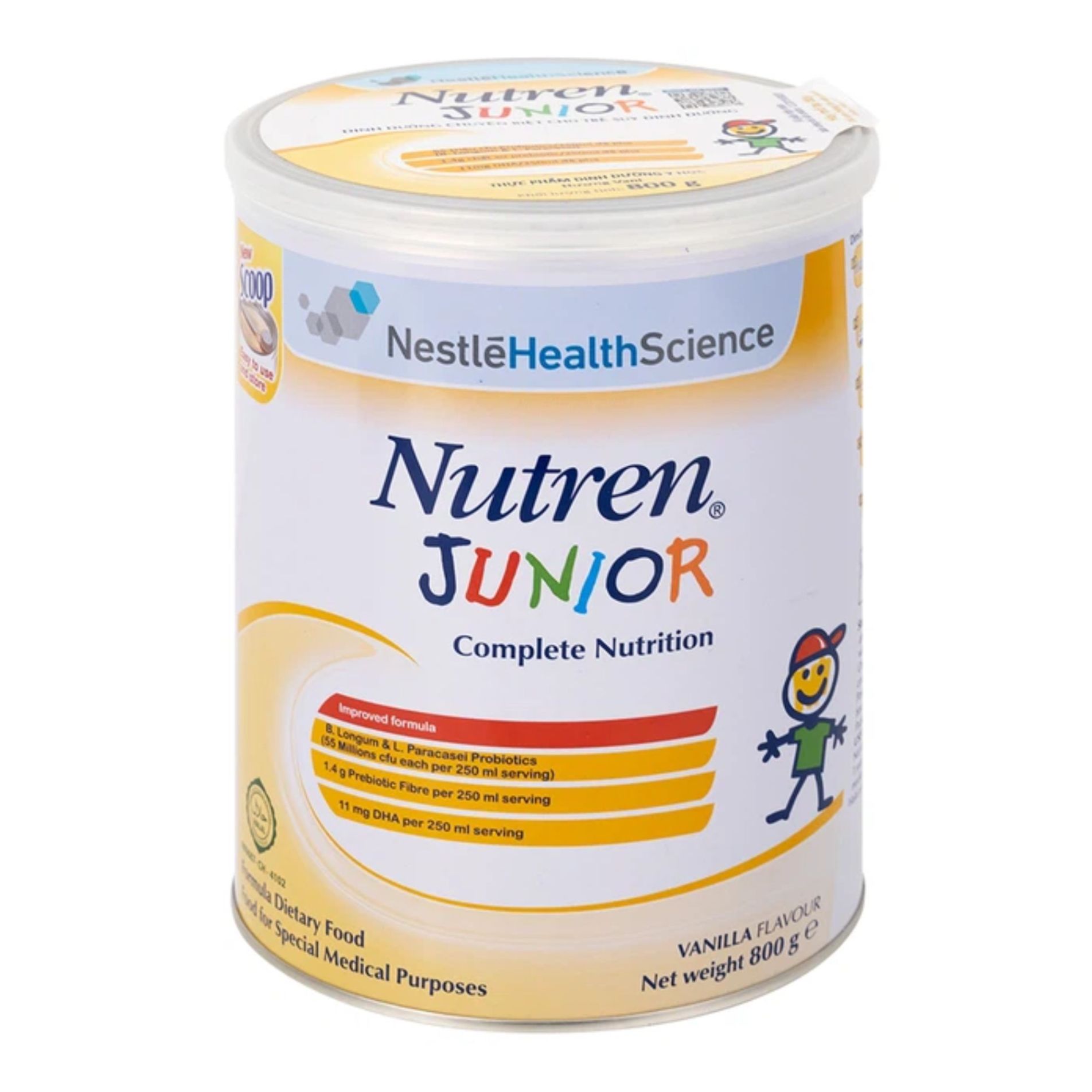 Sữa Nutren Junior 800g - Dinh dưỡng cao năng lượng cho trẻ suy dinh dưỡng