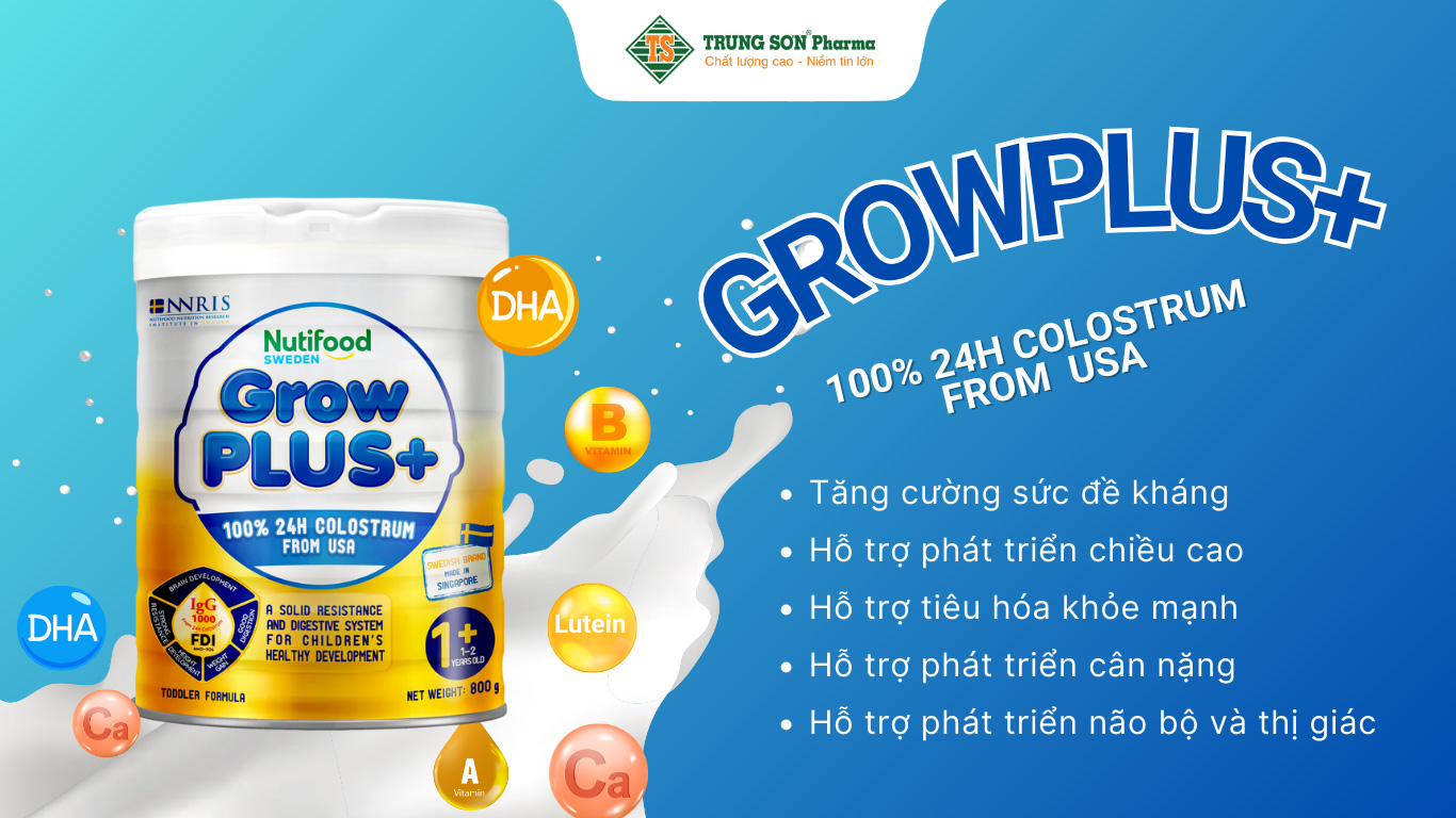 Sữa bột GrowPLUS 1+ Sữa non vàng 800g