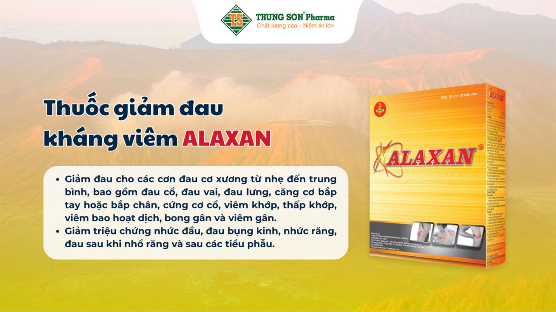 Thuốc giảm đau, kháng viêm Alaxan