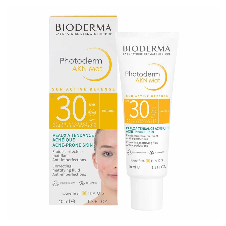 Kem chống nắng Bioderma AKN Mat SPF 30 cho da dầu mụn 40ml