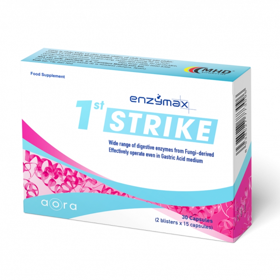 Enzymax First Strike Hỗ Trợ Giảm Chứng Đầy Bụng, Khó Tiêu (Hộp 30 Viên)