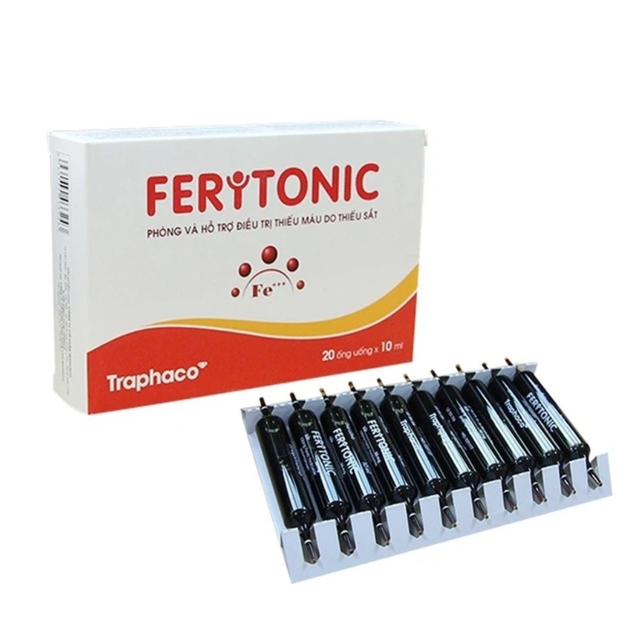 Thực phẩm bảo vệ sức khỏe Feritonic - Bổ Sung Sắt & Axit Folic Hộp 20 Ống