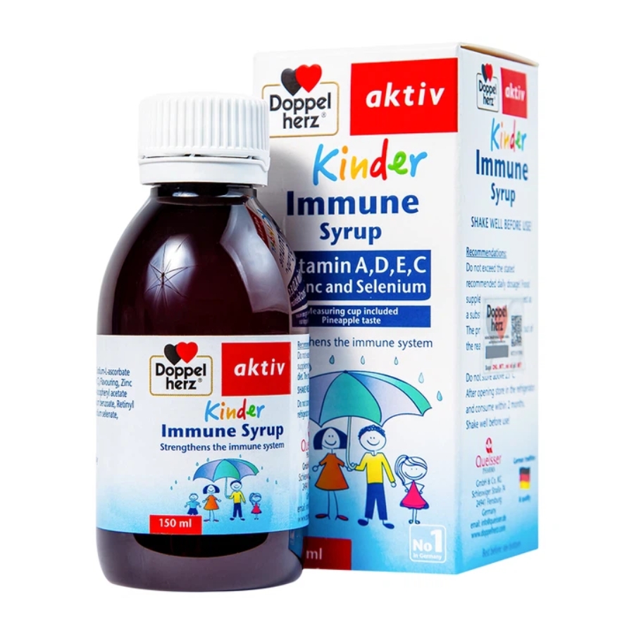 Siro Kinder Immune Doppelherz Aktiv - Tăng Cường Miễn Dịch Cho Trẻ (150ml)