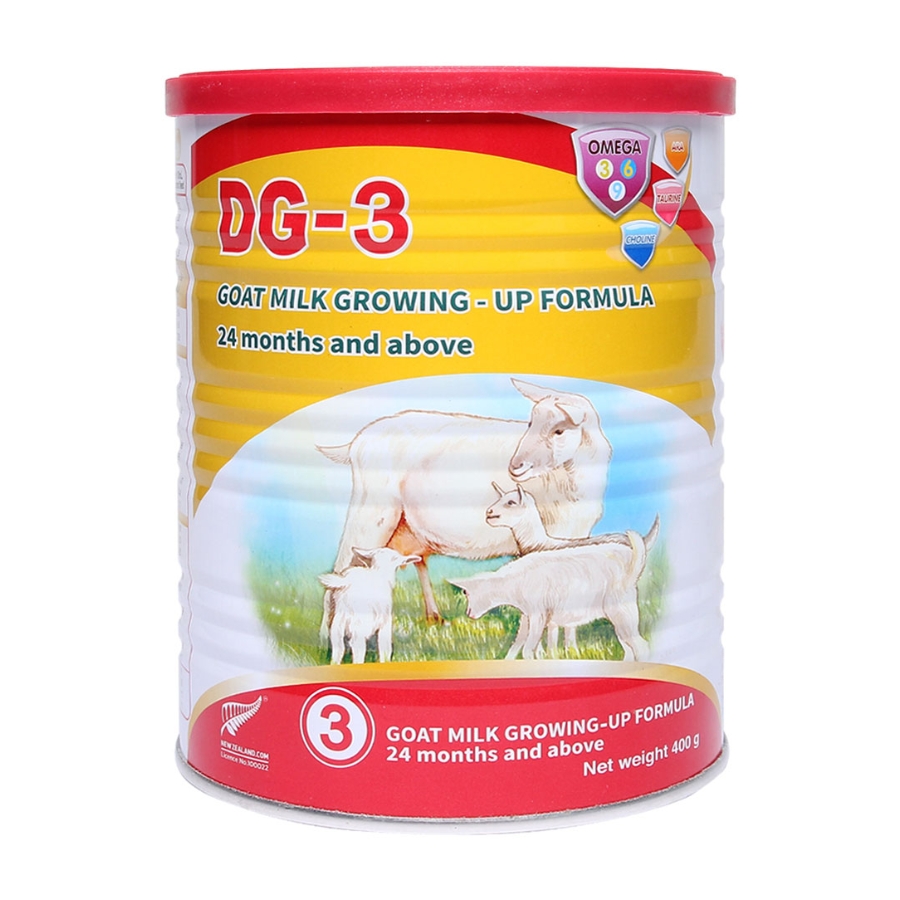 Sữa bột sinh dưỡng DG-3 - giải pháp dinh dưỡng từ sữa dê cho trẻ nhỏ (Hộp x 400g)