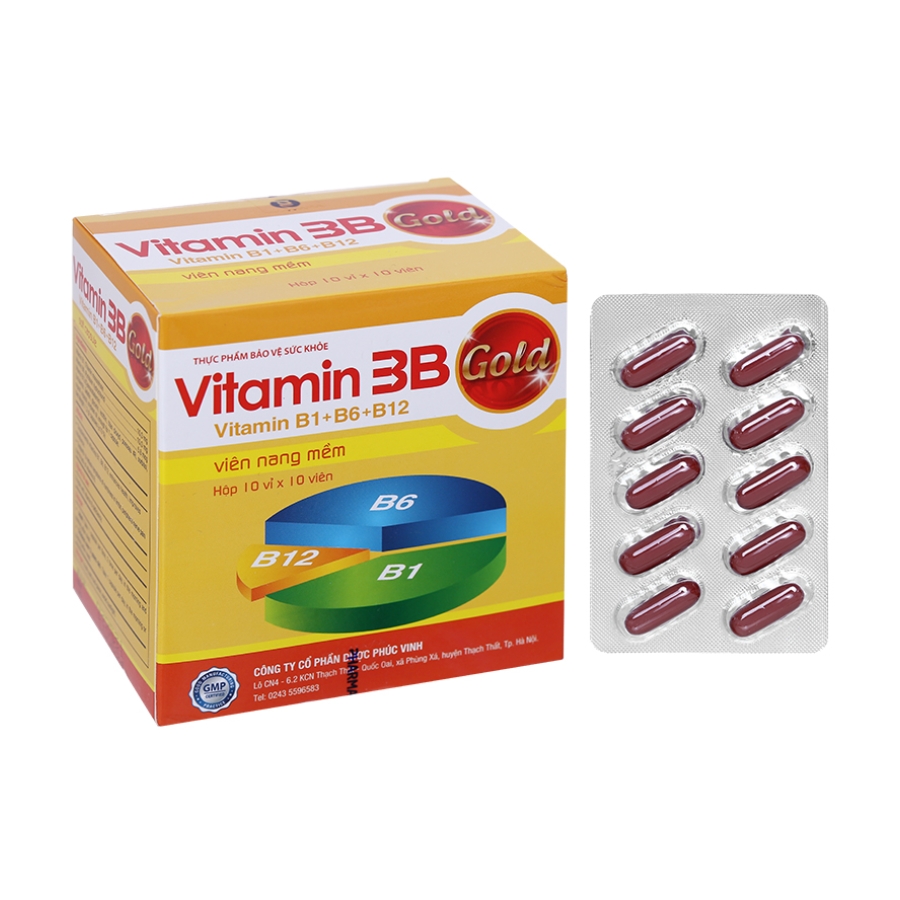 Vitamin 3B Gold PV - Tăng cường đề kháng, hỗ trợ sức khỏe hiệu quả (Hộp 100 viên)