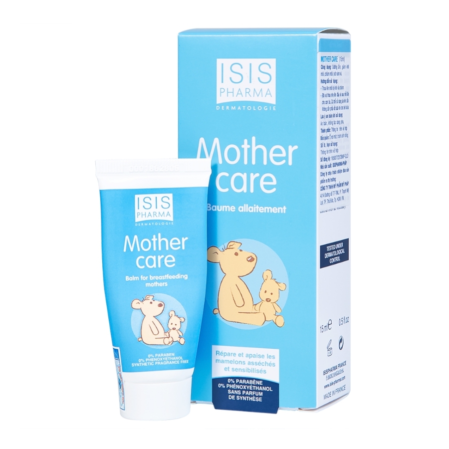 Kem Isis Pharma Mothercare hỗ trợ dưỡng ẩm, giảm khô môi, chàm môi, nứt núm vú (15ml)