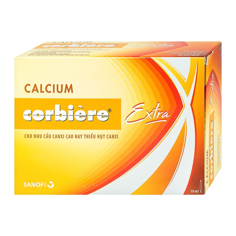 Dung dịch uống Calcium Corbière Extra trị loãng xương, còi xương (30 ống x 10ml)