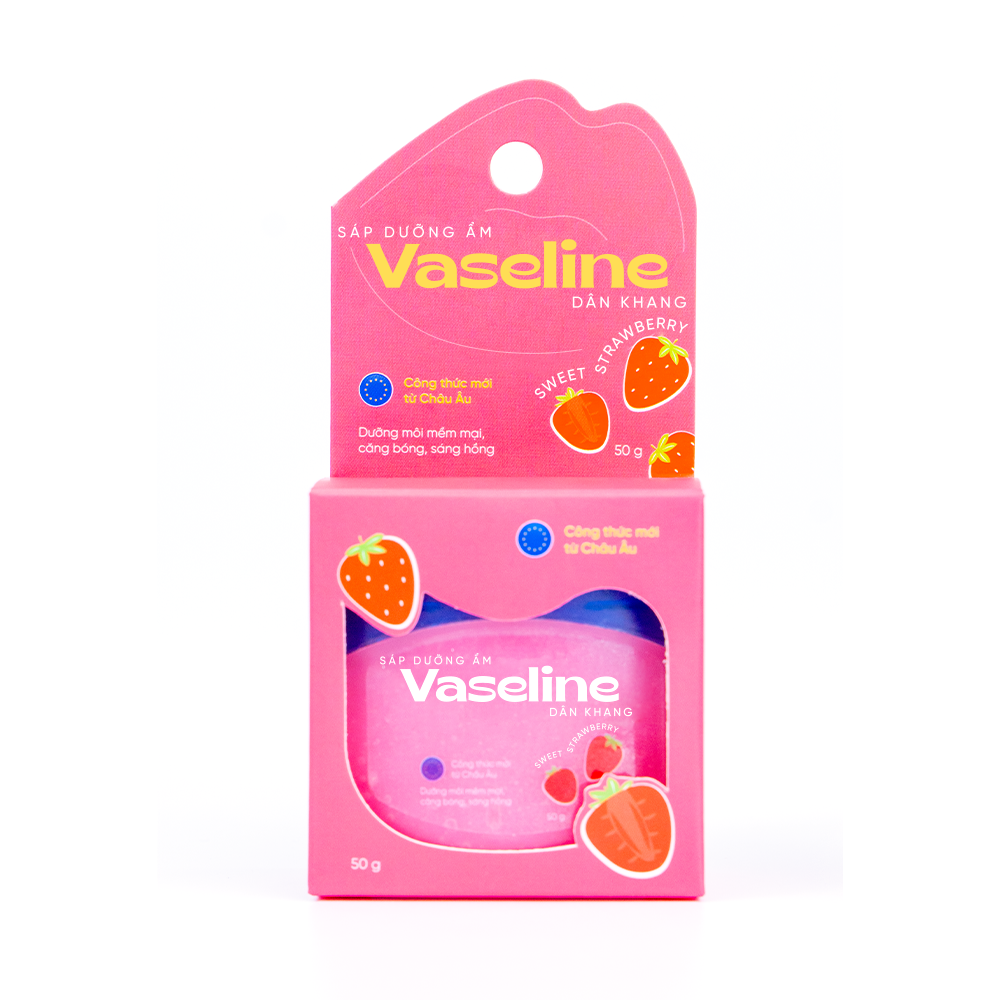 Sáp dưỡng ẩm Vaseline dâu 50G