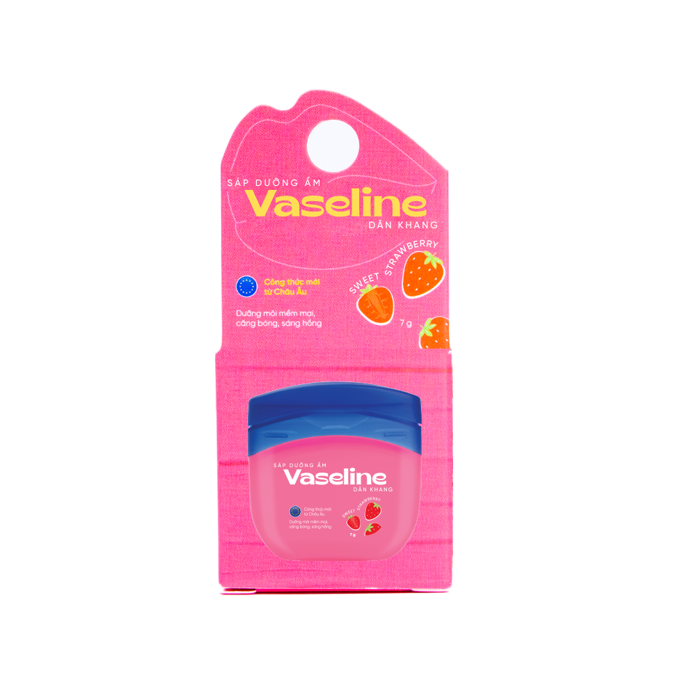 Sáp dưỡng ẩm Vaseline dâu 7G