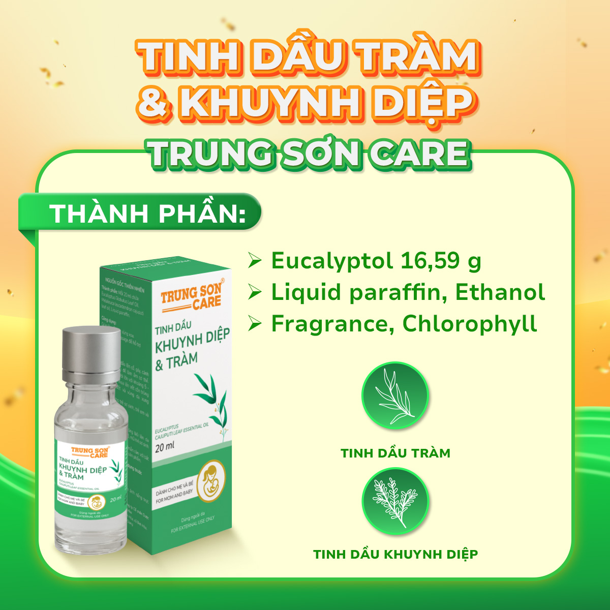 Tinh Dầu Khuynh Diệp & Tràm Trung Sơn Care (20ml)