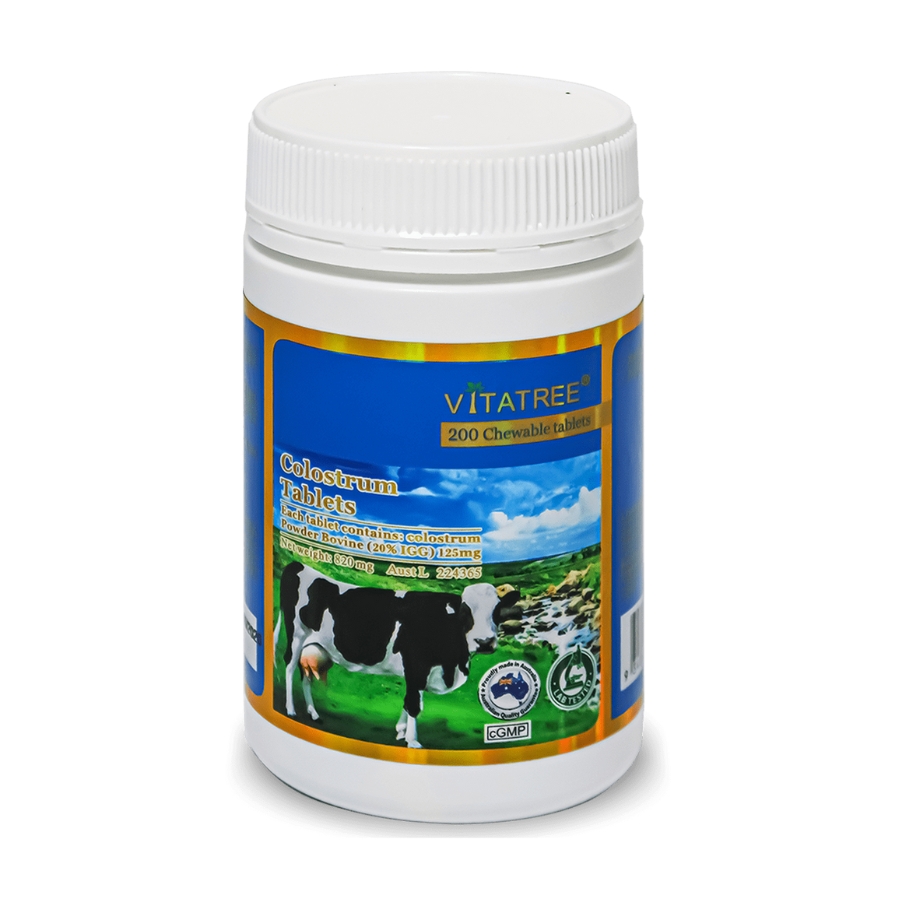 Thực phẩm bảo vệ sức khoẻ Vitatree Colostrum Tablet chứa 820mg bột sữa non