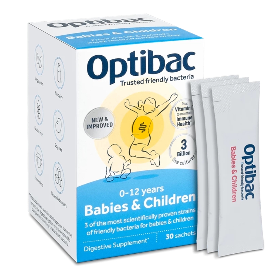 Optibac Babies & Children bổ sung lợi khuẩn cho đường ruột (Hộp 30 gói)