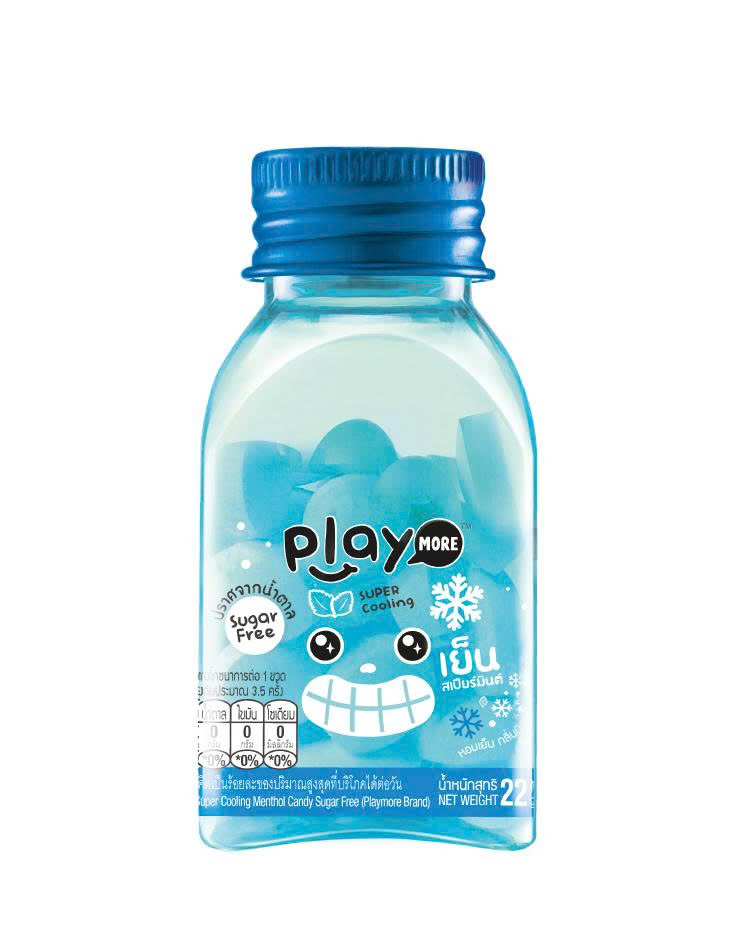 Kẹo The Siêu Mát Lạnh Hương Bạc Hà Playmore Hũ 22G