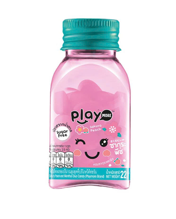 Kẹo The Vị Đào Sakura Playmore Hũ 22G