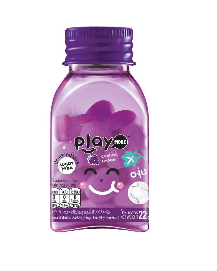 Kẹo The Vị Nho Playmore Hũ 22G