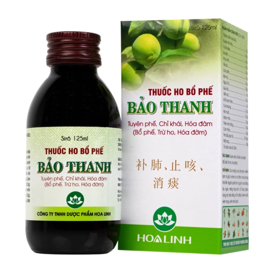 Siro ho Bảo Thanh điều trị các chứng ho, viêm phổi (125ml)