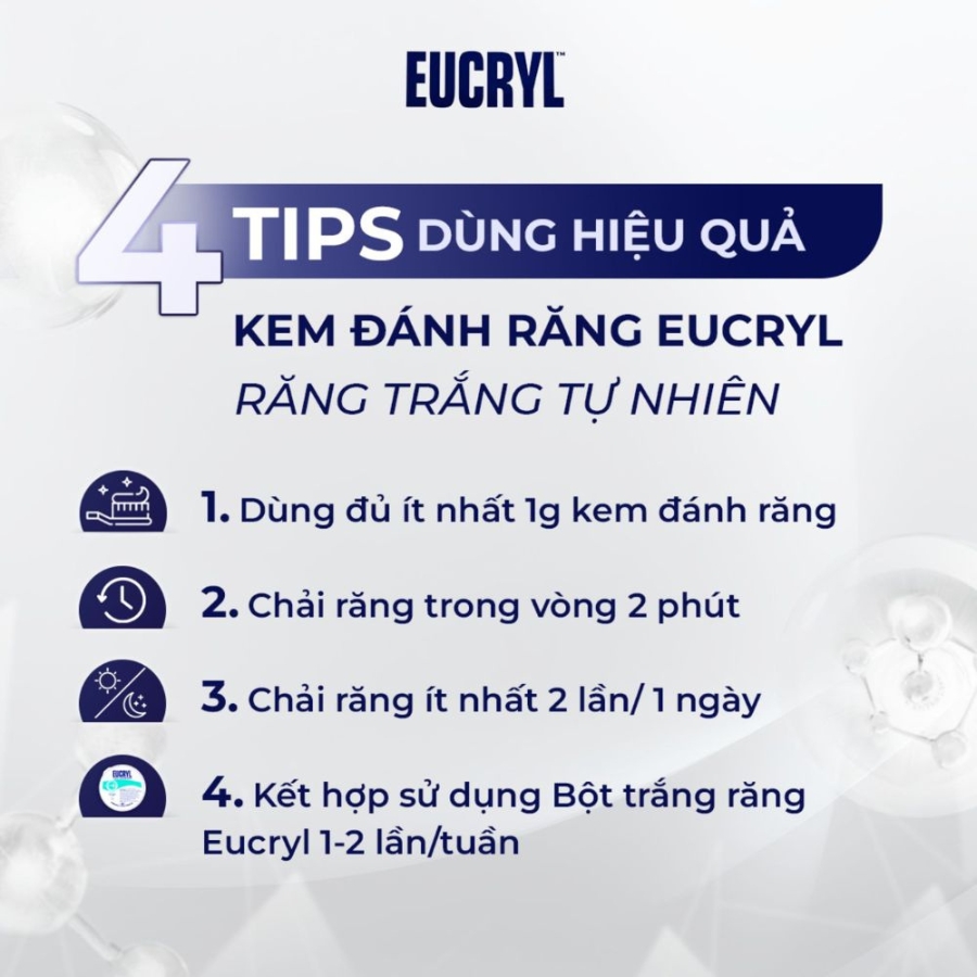 Hướng dẫn sử dụng Kem đánh răng Eucryl