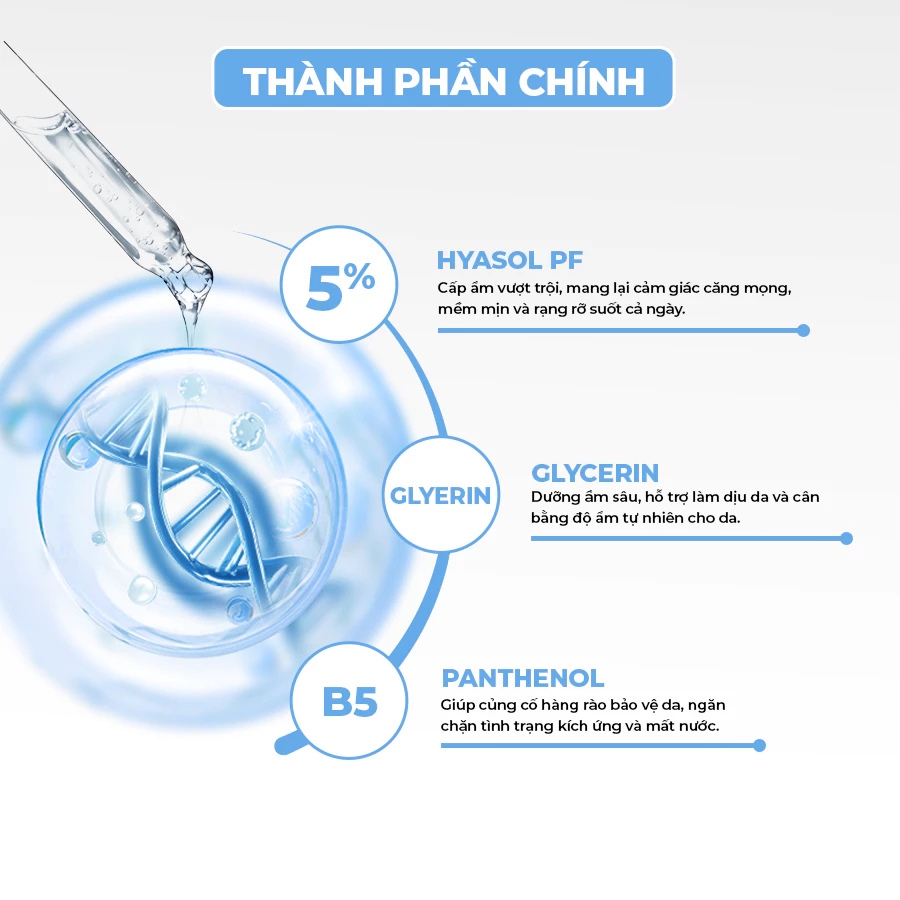 Serum Cấp Nước Dưỡng Ẩm Balance Active Formula Hyaluronic Deep Moisture Serum 30ml (2%) có thành phần cấp ẩm vượt trội