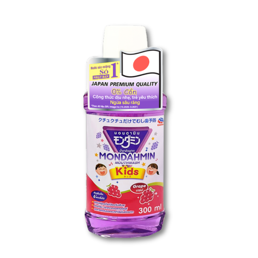Nước Súc Miệng Mondahmin Dành Cho Trẻ Em- Vị Nho 300ml
