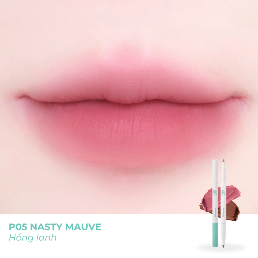 Chì Kẻ Viền Môi Dearmay 2in1 Plumpy Lip Liner P05 Nasty Mauve
