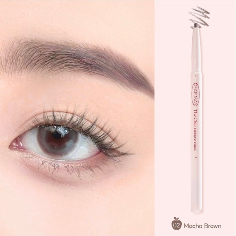 Chì Kẻ Mày Dearmay The Chic Eyebrow Pencil 02 Mocha Brown