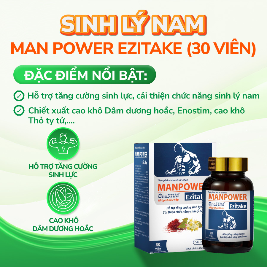 Tăng cường sinh lý nam EziTake Manpower (30 viên)