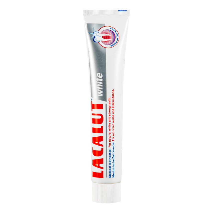 Lacalut White Toothpaste hỗ trợ ngừa sâu răng và mang lại hơi thở thơm mát (75ml)