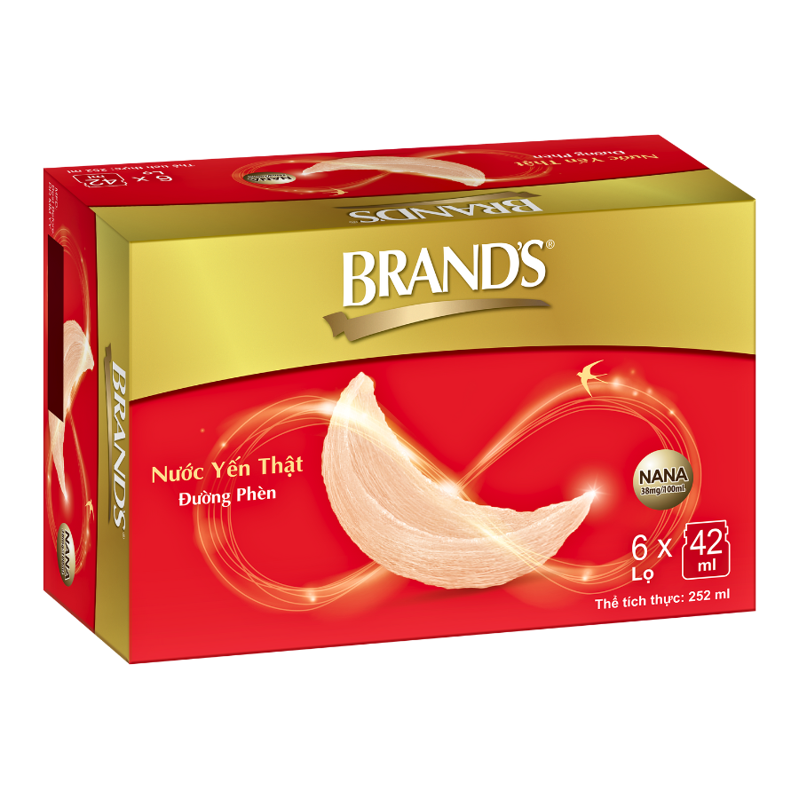 Nước yến BRAND'S đường phèn 42ml (Hộp 06 lọ)