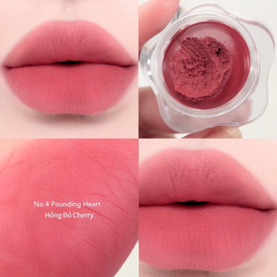 Son Hũ Bùn Dearmay Pure Falling Mood Lip Pot No. 04 Pounding Heart