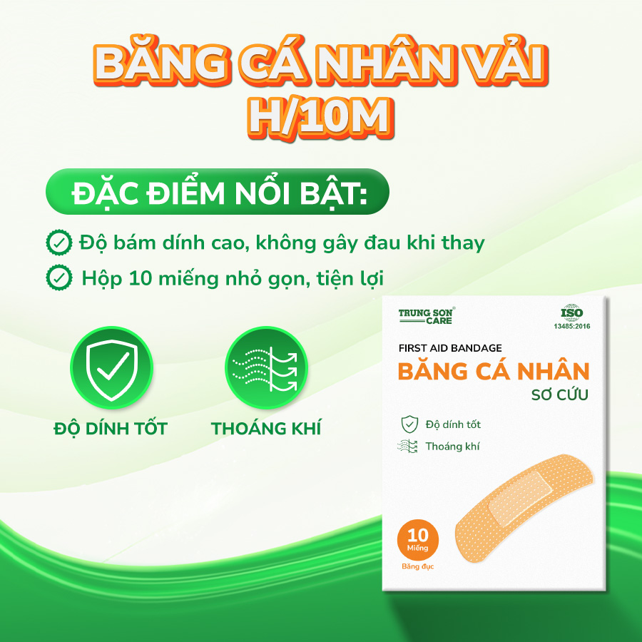 Băng Cá Nhân Sơ Cứu - First Aid Bandage - 10 Miếng