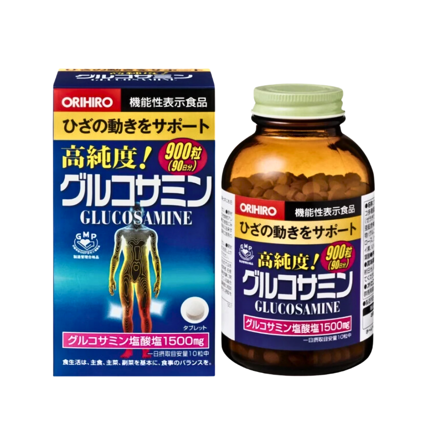 Glucosamine Orihiro hỗ trợ làm trơn ổ khớp, giúp khớp hoạt động linh hoạt (900 viên)