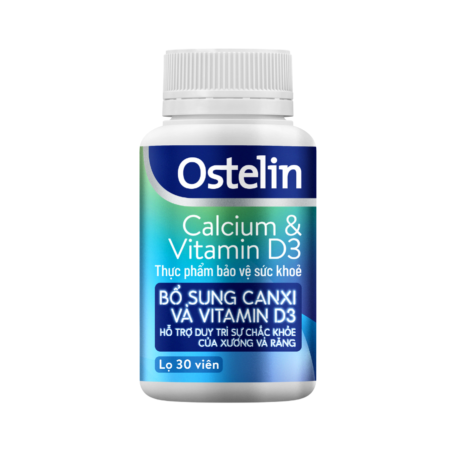 Ostelin Calcium & Vitamin D3 - Viên uống hỗ trợ duy trì sự chắc khỏe của xương và răng (Hộp 30 viên)