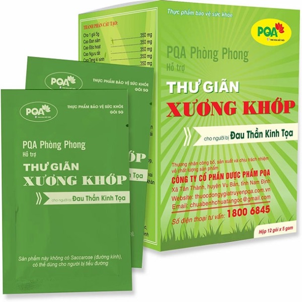 PQA Phòng Phong – Hỗ trợ giảm đau thần kinh tọa, thư giãn xương khớp (12 gói x 5gram)