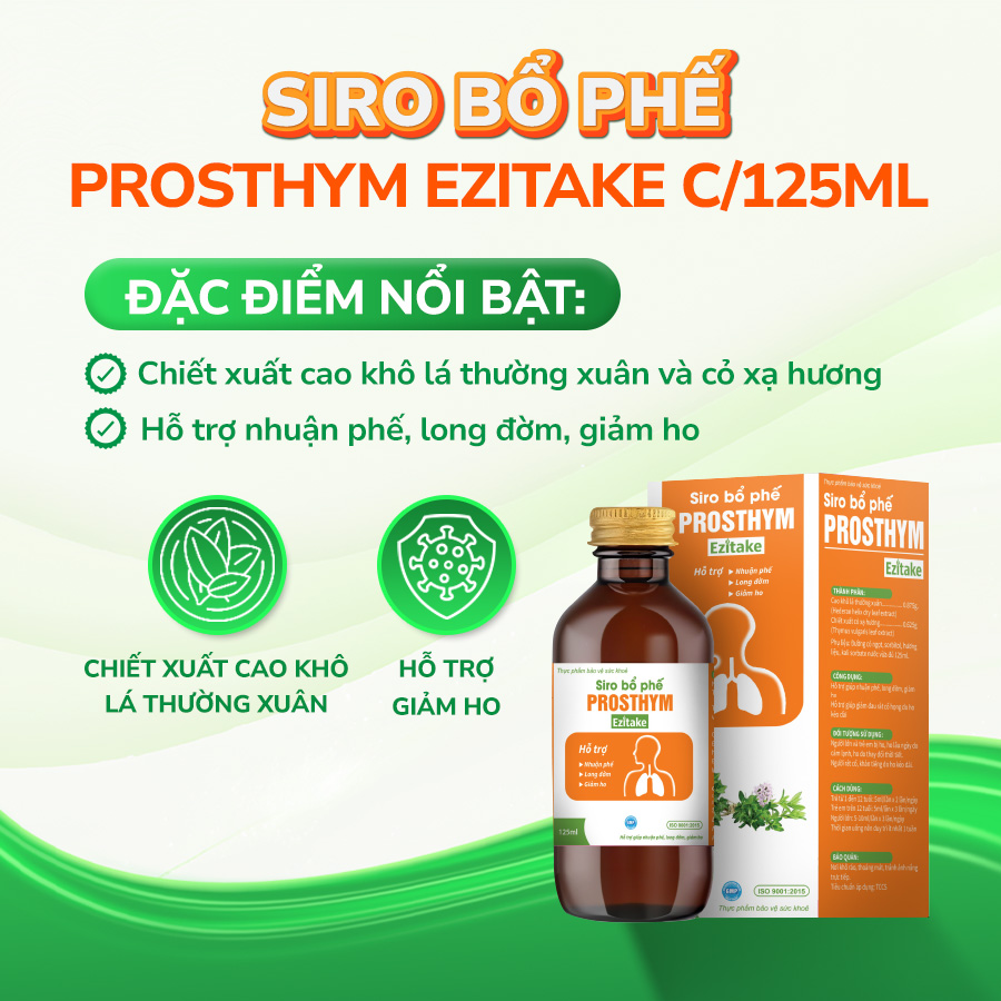 Siro Bổ Phế Prosthym Ezitake (Chai 125ml)