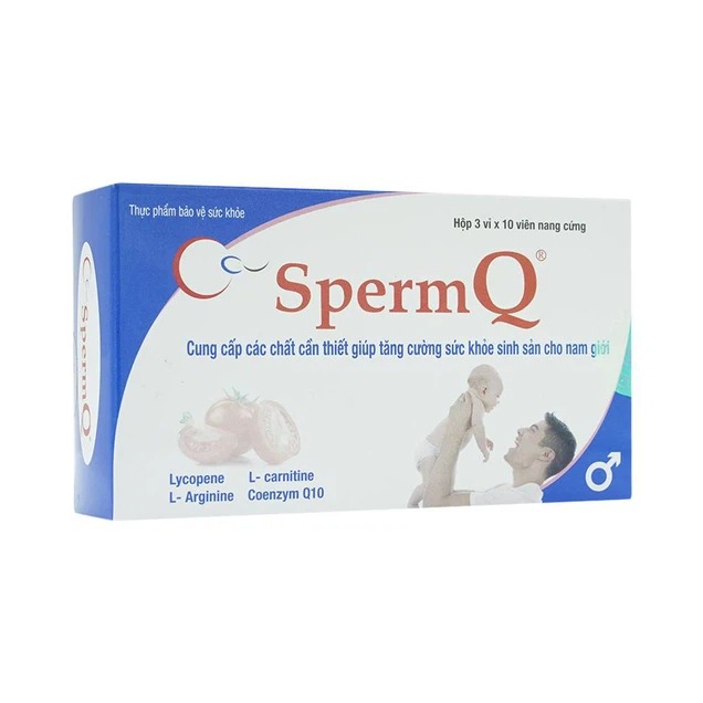 Thực phẩm bảo vệ sức khỏe SpermQ - Hỗ trợ tăng cường sức khoẻ sinh sản cho nam giới (30 viên)