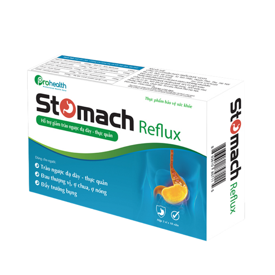 Viên uống Stomach Reflux hỗ trợ giảm trào ngược dạ dày thực quản (30 viên)
