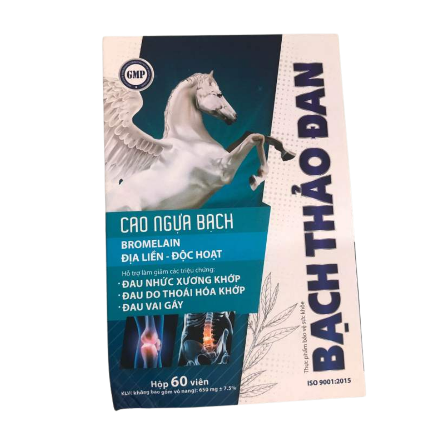 Thực phẩm bảo vệ sức khoẻ Bạch Thảo Đan hỗ trợ đau nhức xương khớp (60 viên)